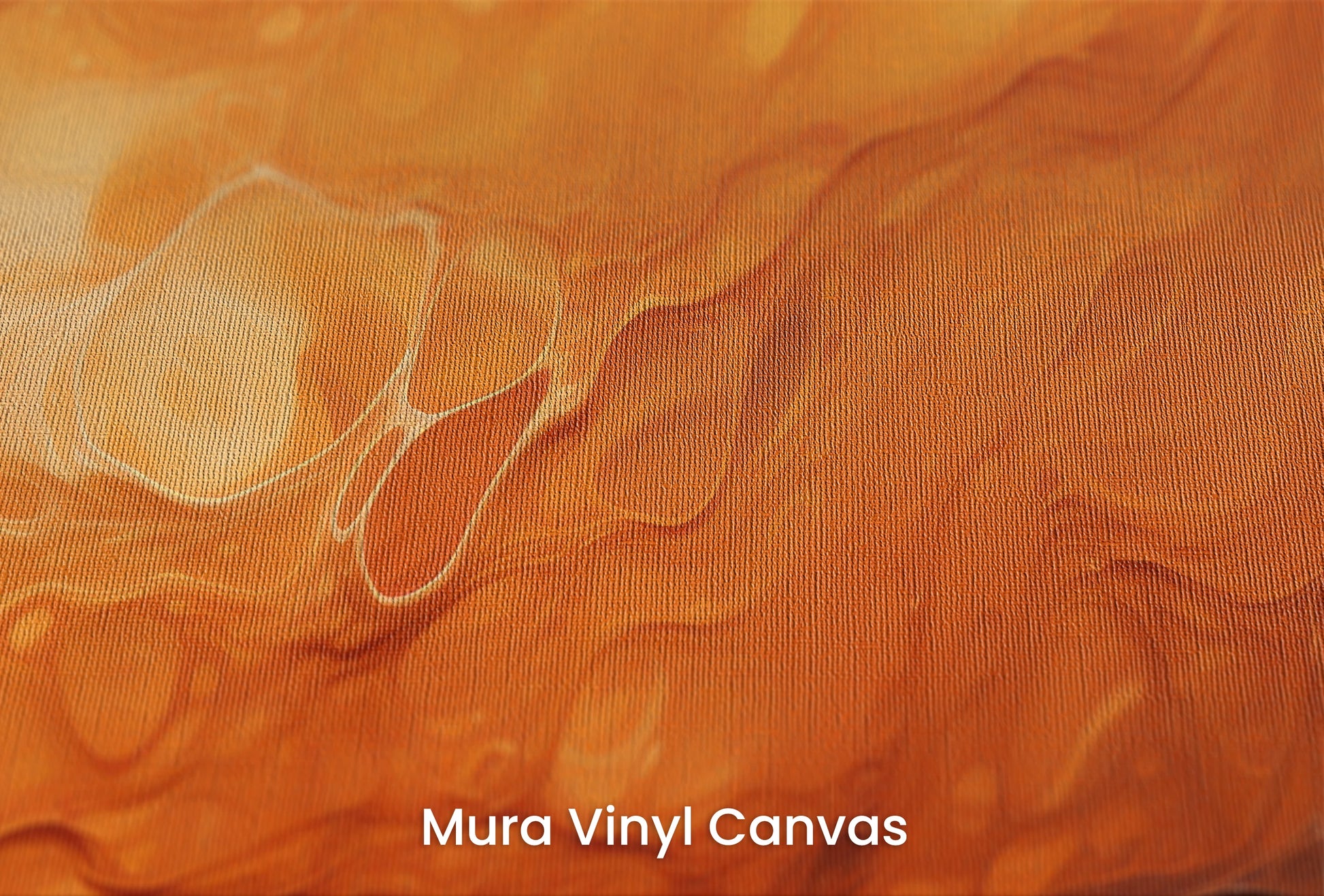 Zbliżenie na artystyczną fototapetę o nazwie Mercurial Craters na podłożu Mura Vinyl Canvas - faktura naturalnego płótna.