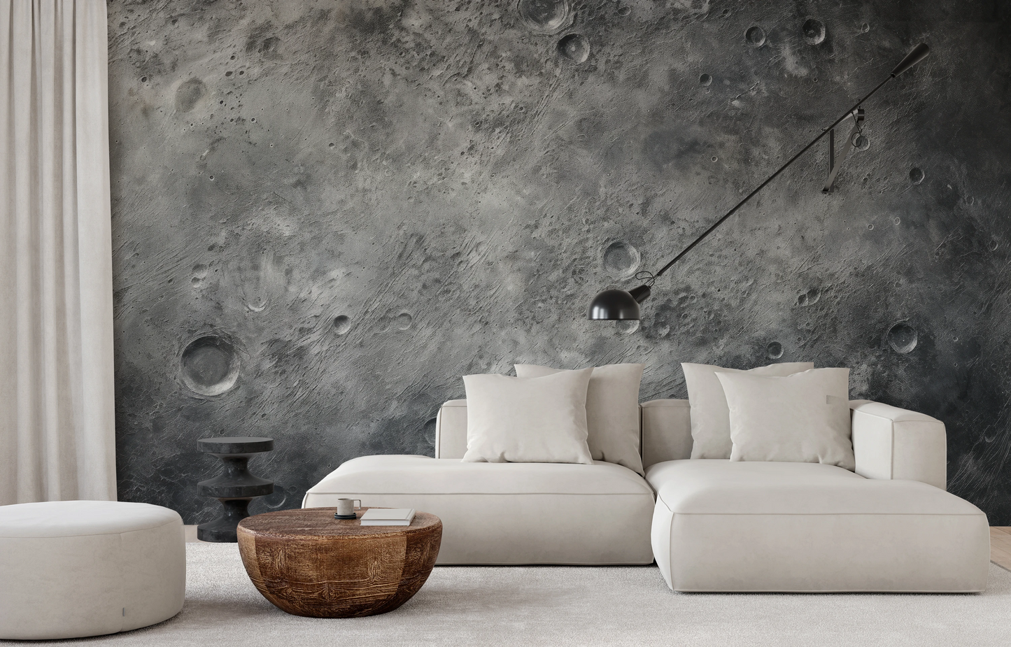 Fototapeta malowana o nazwie Lunar Majesty pokazana w aranżacji wnętrza.