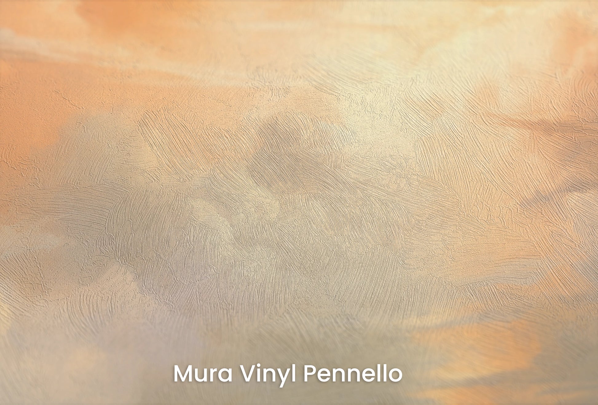 Zbliżenie na artystyczną fototapetę o nazwie Daybreak Musing na podłożu Mura Vinyl Pennello - faktura pociągnięć pędzla malarskiego.