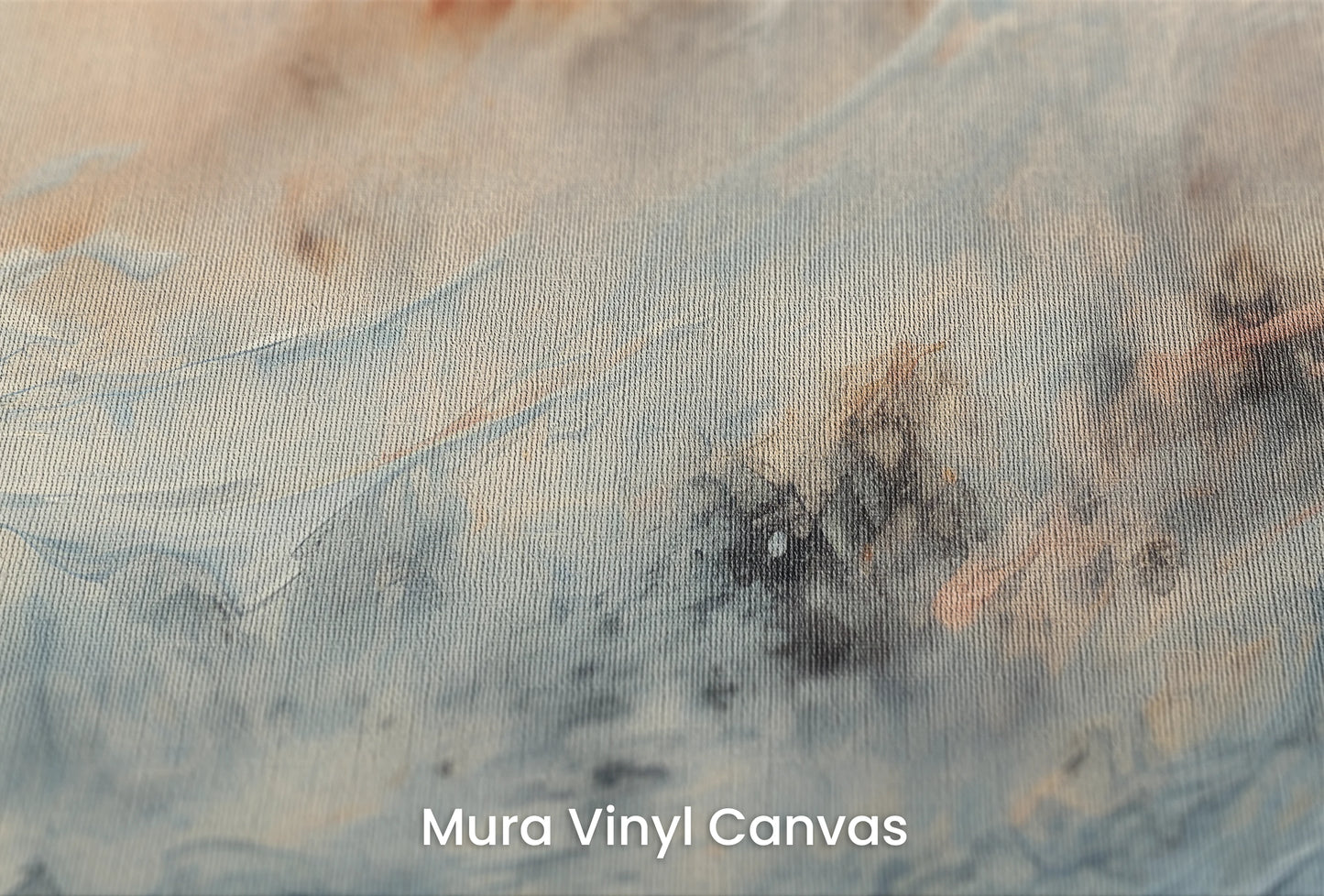 Zbliżenie na artystyczną fototapetę o nazwie Moon's Tranquility na podłożu Mura Vinyl Canvas - faktura naturalnego płótna.