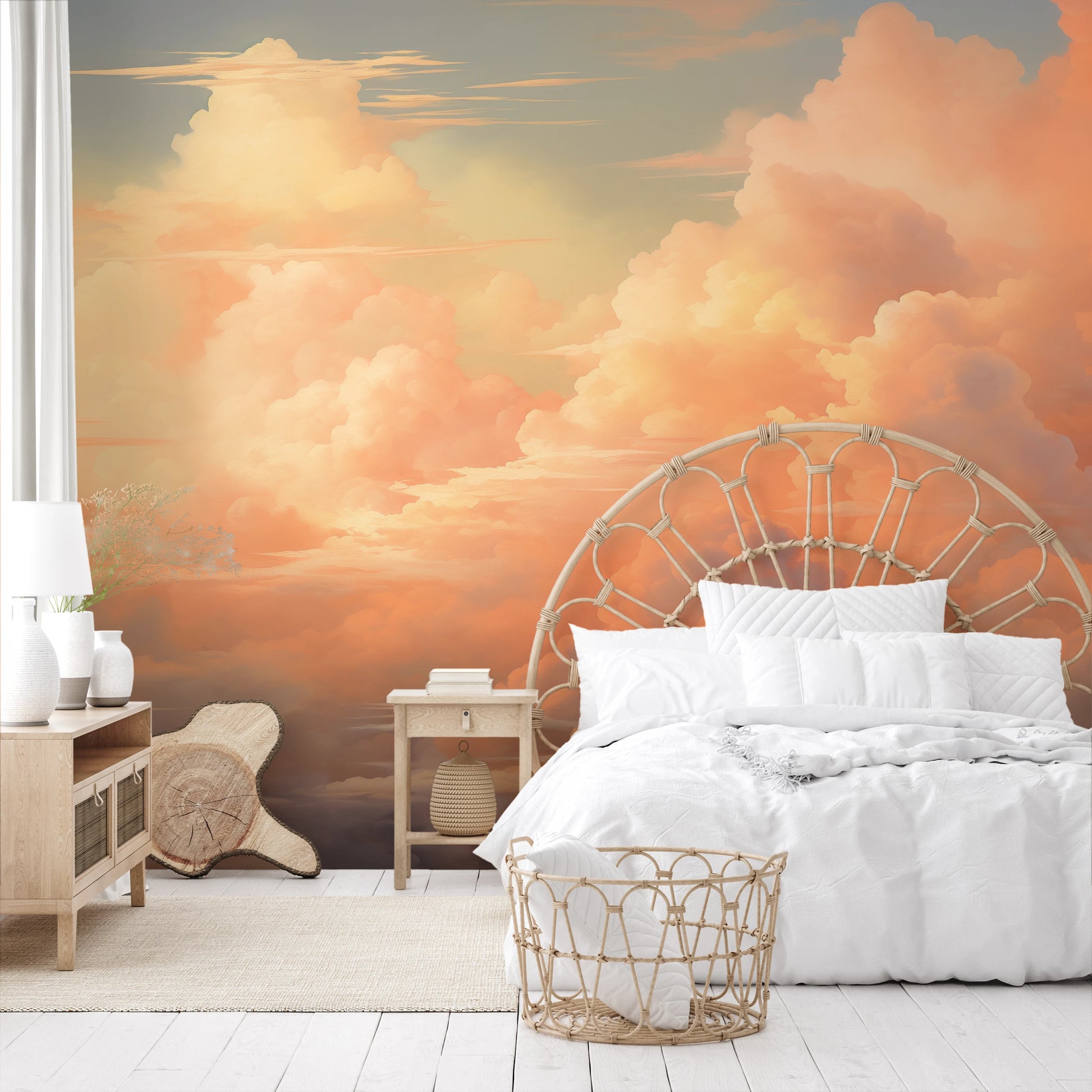 Fototapeta malowana o nazwie Sunset Serenity pokazana w aranżacji wnętrza.