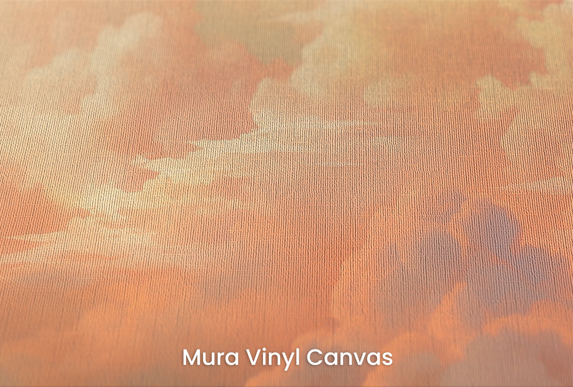 Zbliżenie na artystyczną fototapetę o nazwie Sunset Serenity na podłożu Mura Vinyl Canvas - faktura naturalnego płótna.
