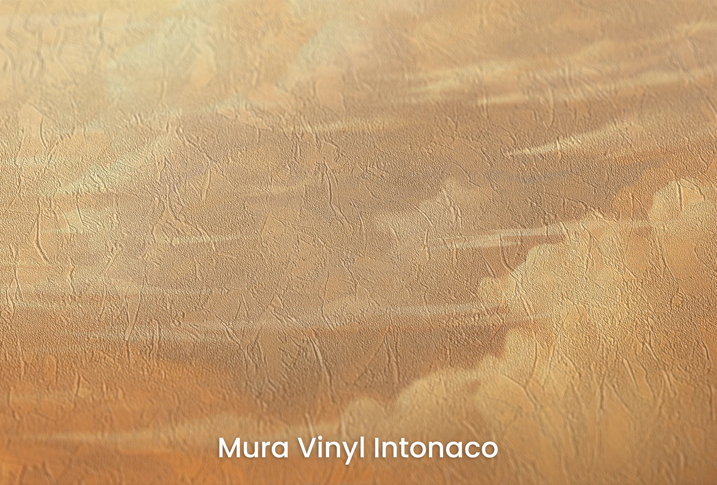 Zbliżenie na artystyczną fototapetę o nazwie Celestial Glow na podłożu Mura Vinyl Intonaco - struktura tartego tynku.