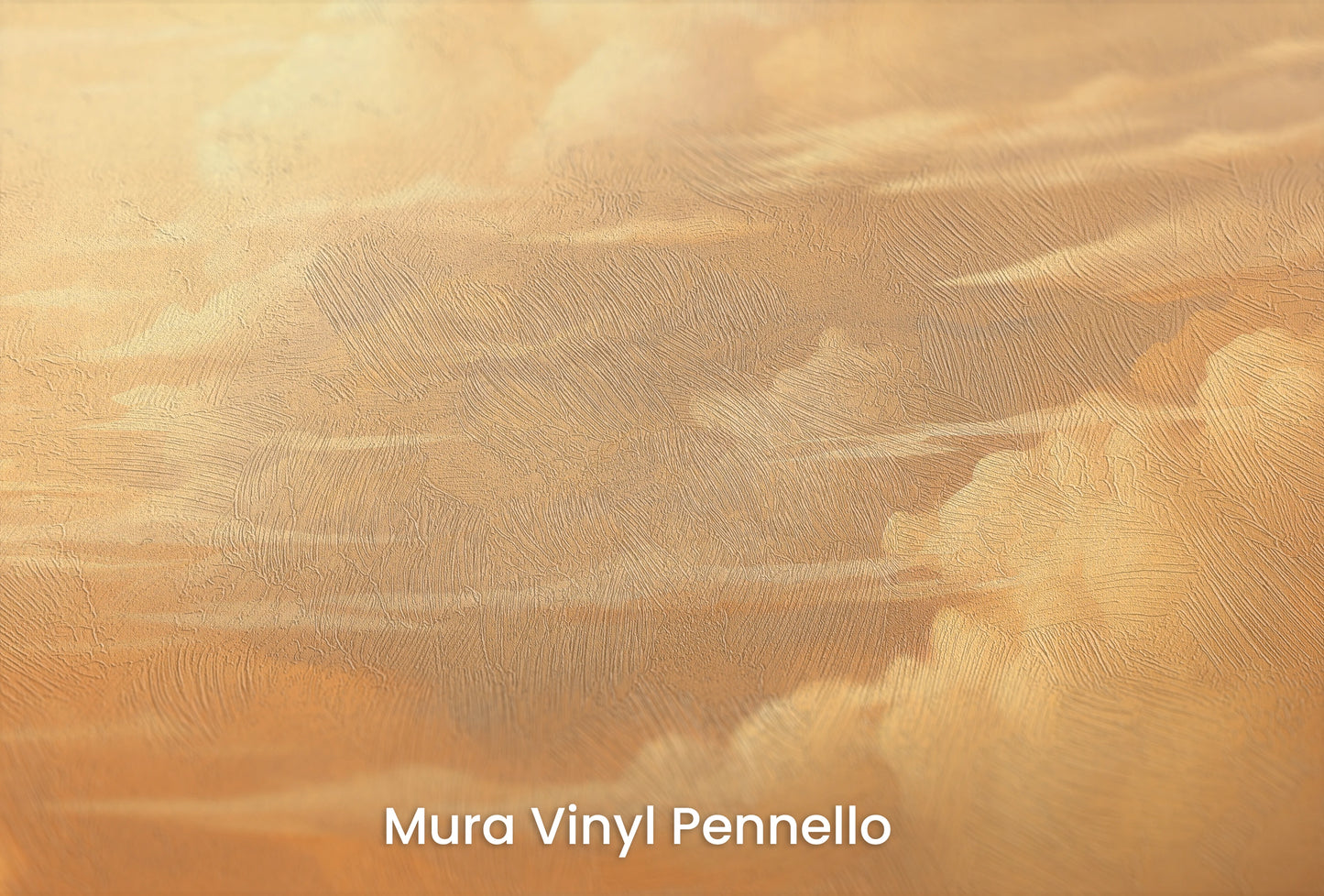 Zbliżenie na artystyczną fototapetę o nazwie Celestial Glow na podłożu Mura Vinyl Pennello - faktura pociągnięć pędzla malarskiego.