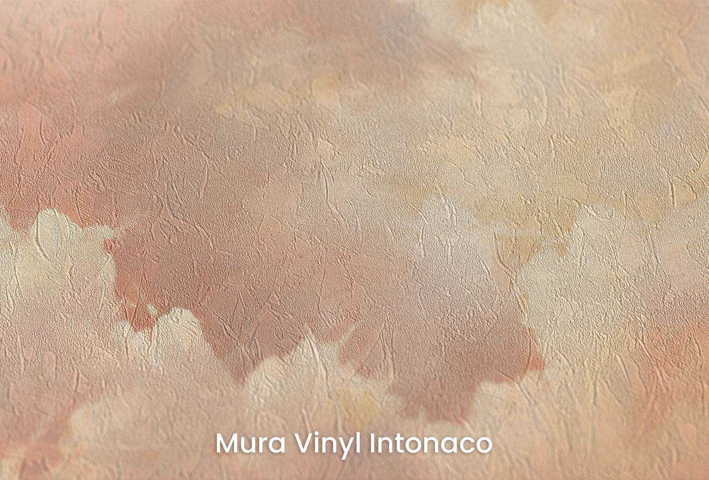 Zbliżenie na artystyczną fototapetę o nazwie Amber Tranquility na podłożu Mura Vinyl Intonaco - struktura tartego tynku.