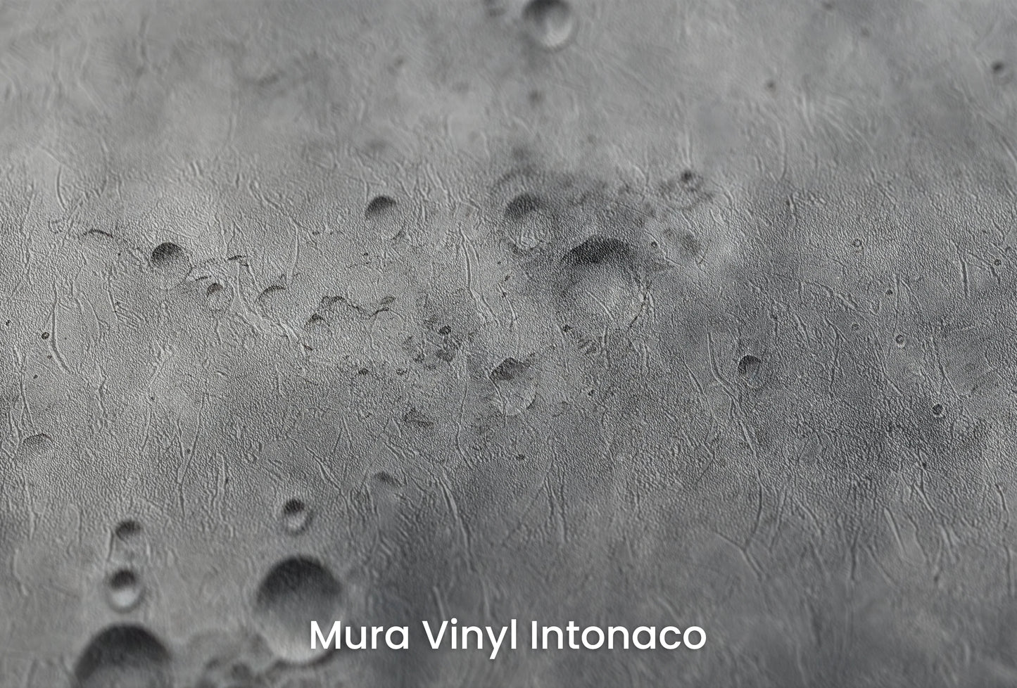 Zbliżenie na artystyczną fototapetę o nazwie Lunar Surface na podłożu Mura Vinyl Intonaco - struktura tartego tynku.