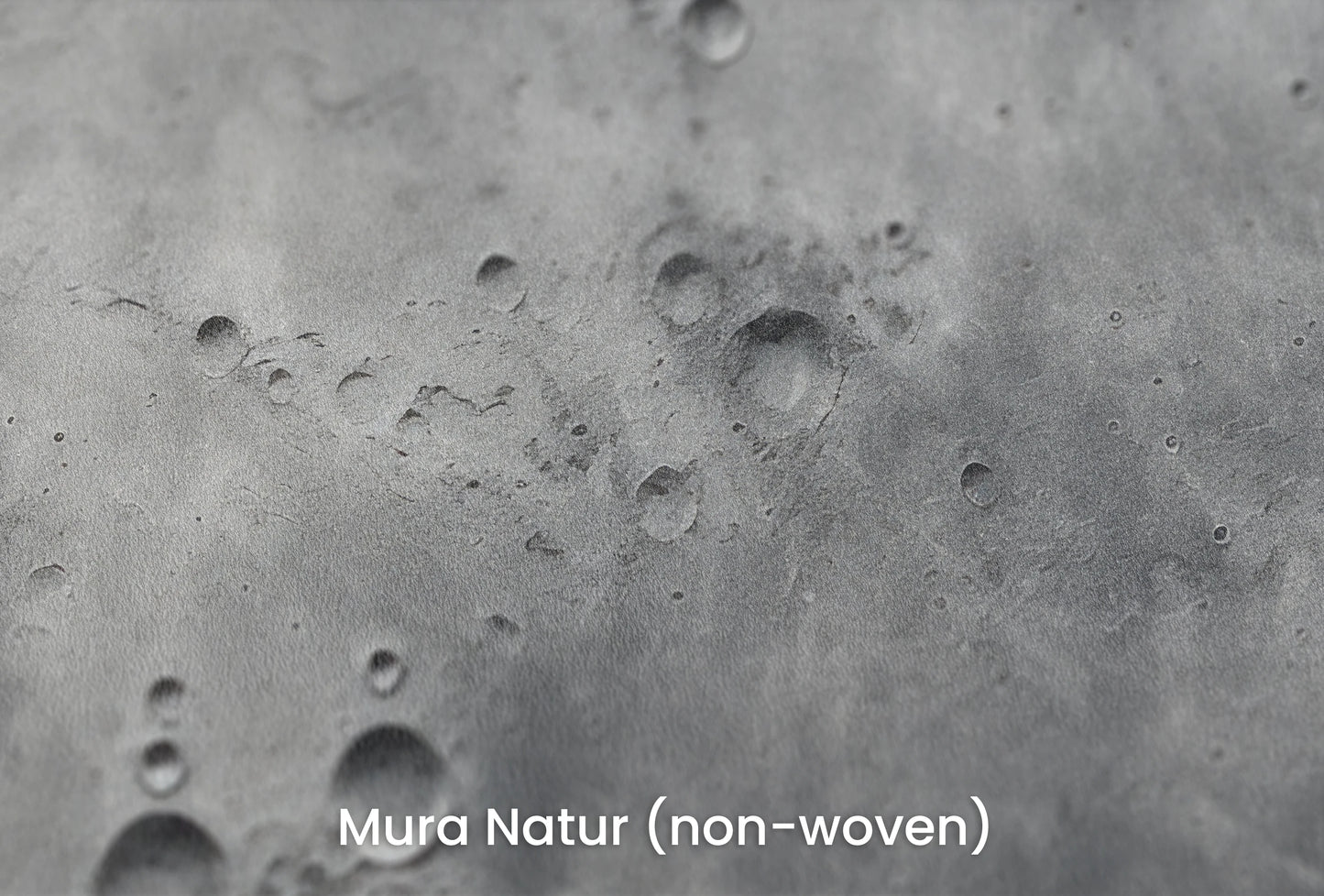 Zbliżenie na artystyczną fototapetę o nazwie Lunar Surface na podłożu Mura Natur (non-woven) - naturalne i ekologiczne podłoże.