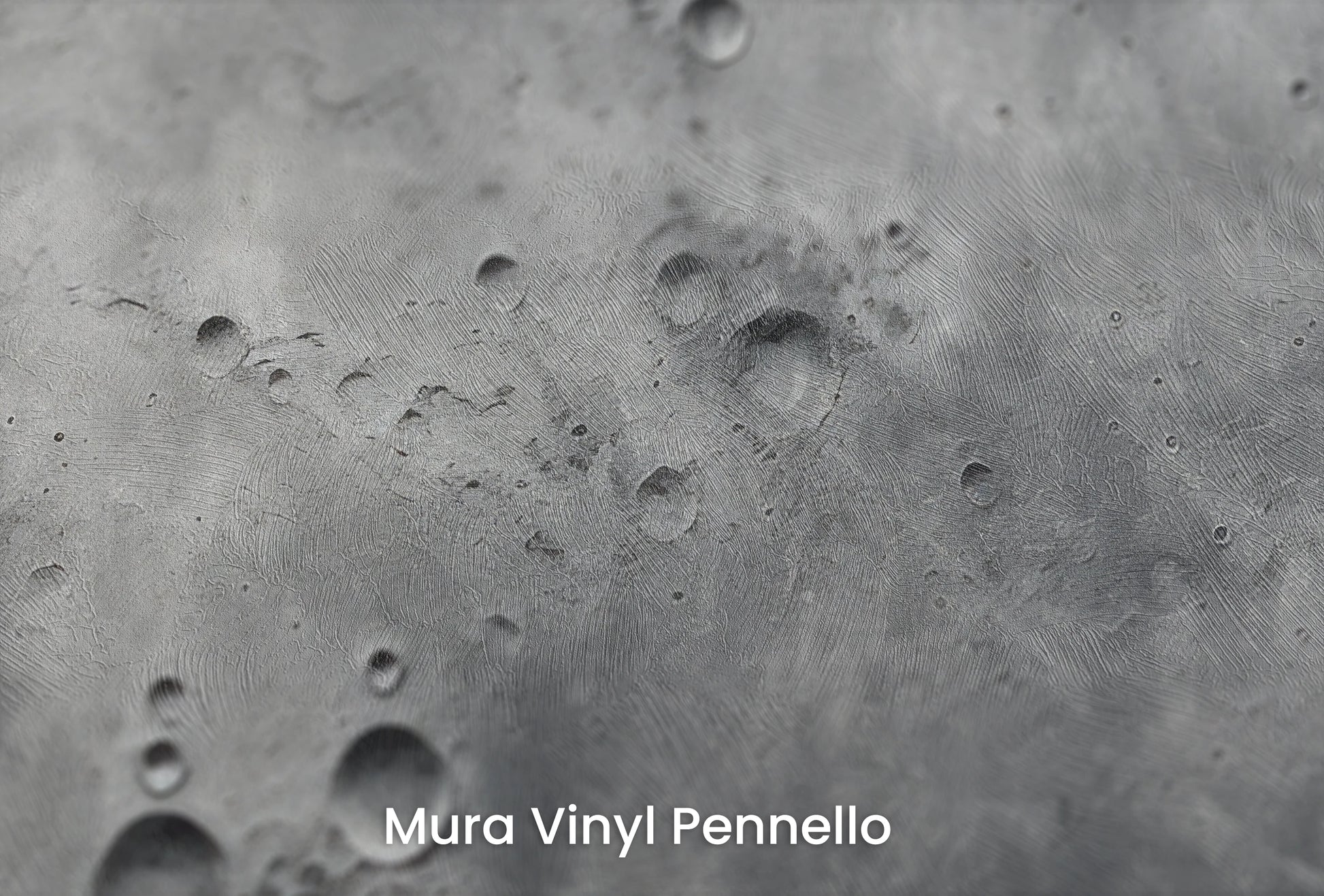 Zbliżenie na artystyczną fototapetę o nazwie Lunar Surface na podłożu Mura Vinyl Pennello - faktura pociągnięć pędzla malarskiego.